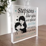 Gift For Stepson Acrylic Block Stepson Christmas Birthday Gift