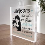 Gift For Stepson Acrylic Block Stepson Christmas Birthday Gift