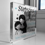 Gift For Stepson Acrylic Block Stepson Christmas Birthday Gift