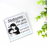 Gift For Stepson Acrylic Block Stepson Christmas Birthday Gift