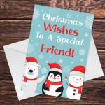 Christmas Card For Special Friend Handmade Best Friend Christmas