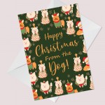 Happy Christmas Card From The Dog Funny Christmas Card For Mum