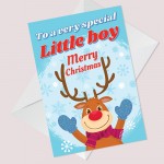 Christmas Card For Son Grandson Godson Special Little Boy