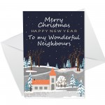 Wonderful Neighbours Christmas Card Handmade Christmas Card