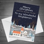 Wonderful Neighbours Christmas Card Handmade Christmas Card