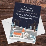 Wonderful Neighbours Christmas Card Handmade Christmas Card