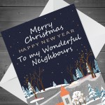 Wonderful Neighbours Christmas Card Handmade Christmas Card