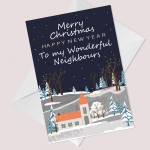 Wonderful Neighbours Christmas Card Handmade Christmas Card