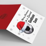 Personalised Christmas Card For Godson Football Card Handmade