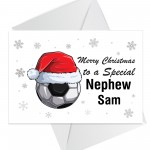 Personalised Christmas Card For Nephew Football Card Handmade