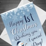 Happy 1st Christmas Card For Daughter Son Handmade Christmas