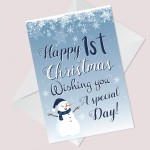 Happy 1st Christmas Card For Daughter Son Handmade Christmas