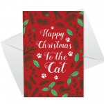 Happy Christmas To The Cat Funny Christmas Card Christmas Card