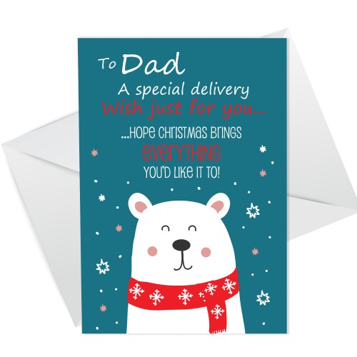 Special Christmas Cards For Dad Christmas Card Novelty Card