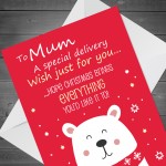 Special Christmas Cards For Mum Christmas Card Novelty Card