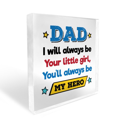 Father Daughter Gift Acrylic Block Dad Gift For Birthday