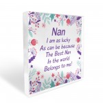 Nan Christmas Birthday Gifts Floral Plaque Grandparent Gifts