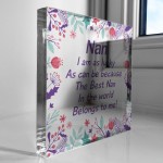 Nan Christmas Birthday Gifts Floral Plaque Grandparent Gifts