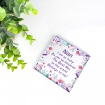 Nan Christmas Birthday Gifts Floral Plaque Grandparent Gifts