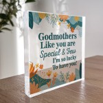 Godmother Gifts GODMOTHER PLAQUE Birthday Christmas Gift