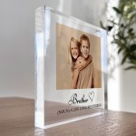 Gift For Brother Personalised Photo Block Brother Christmas