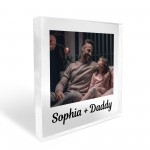 Personalised Gift For Daddy From Daughter Acrylic Block Plaque