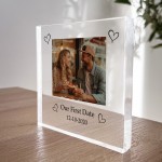 Special Gift For Couple First Date Personalised Photo Block