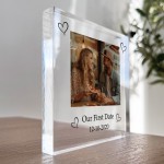 Special Gift For Couple First Date Personalised Photo Block