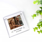 Special Gift For Couple First Date Personalised Photo Block