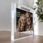 Robins Appear Gift Personalised Photo Block Memorial Plaque