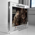 Robins Appear Gift Personalised Photo Block Memorial Plaque