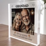 Robins Appear Gift Personalised Photo Block Memorial Plaque