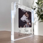 Sister Gifts Best Friend Plaque Personalised Photo Block