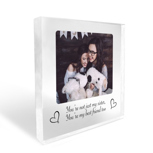 Personalised Sister Plaque Acrylic Photo Block Gifts For Sister