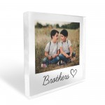 Gift For Brother Personalised Photo Block Brother Gifts