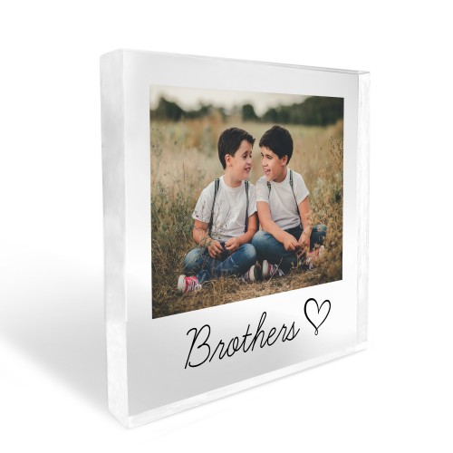 Gift For Brother Personalised Photo Block Brother Gifts