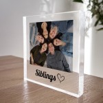 Sister Gift For Birthday Christmas Personalised Photo Block