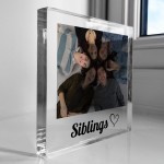 Sister Gift For Birthday Christmas Personalised Photo Block