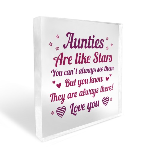 Auntie Plaque Acrylic Block Auntie Christmas Birthday Gift