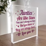 Auntie Plaque Acrylic Block Auntie Christmas Birthday Gift