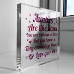 Auntie Plaque Acrylic Block Auntie Christmas Birthday Gift