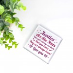 Auntie Plaque Acrylic Block Auntie Christmas Birthday Gift