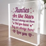 Auntie Plaque Acrylic Block Auntie Christmas Birthday Gift