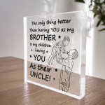 Brother Gifts From Sister Big Brother Acrylic Plaque Gift