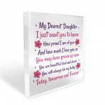 Daughter Gifts Acrylic Block Dearest Daughter Christmas Birthday