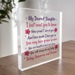 Daughter Gifts Acrylic Block Dearest Daughter Christmas Birthday