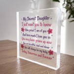 Daughter Gifts Acrylic Block Dearest Daughter Christmas Birthday