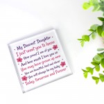 Daughter Gifts Acrylic Block Dearest Daughter Christmas Birthday