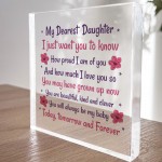 Daughter Gifts Acrylic Block Dearest Daughter Christmas Birthday