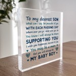 Son Gifts From Dad 18th 21st Birthday Christmas Acrylic Gift